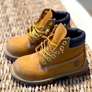Timberland Kids' 6" Premium Waterproof Boot Core, Wheat Nubuck